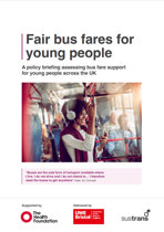 Fair Bus Fares for Young People policy briefing front cover