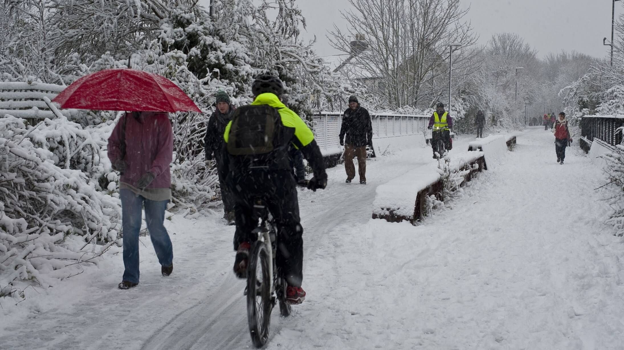 can you cycle in the snow