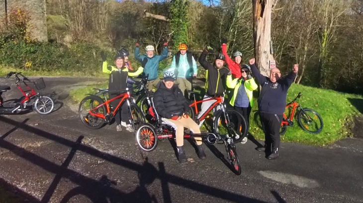 Group members of Active Wheels whilst on one of their group rides.