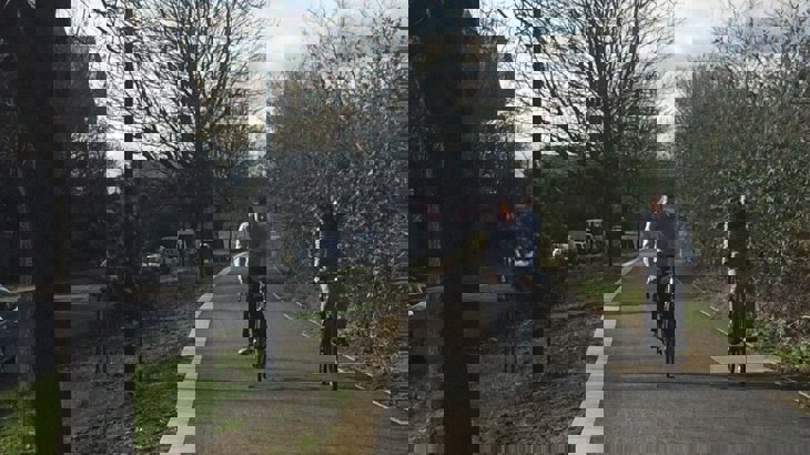 cyclists on path