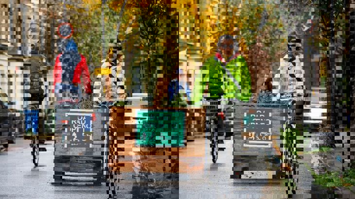 People on bikes enjoying London Low Traffic Neighbourhoods