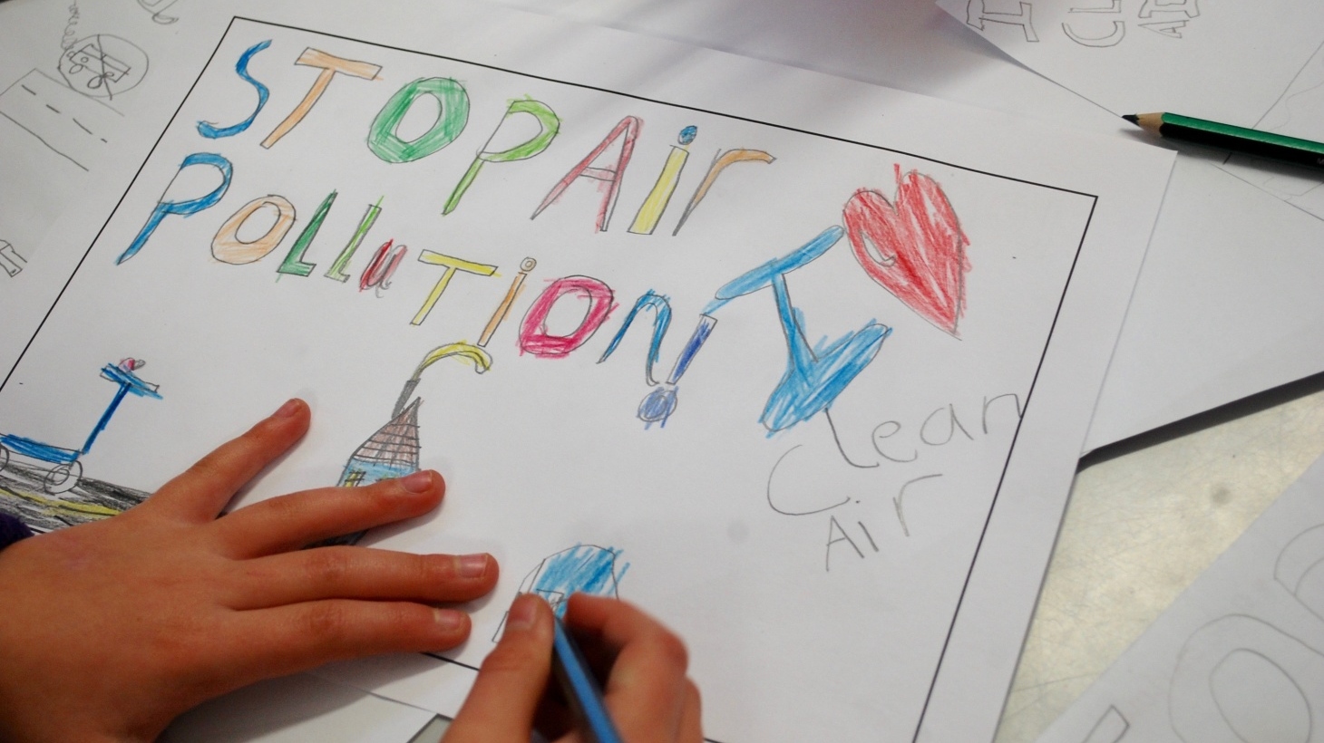 How to draw Stop Air Pollution poster